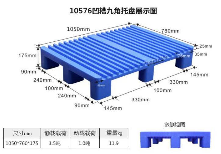 10576凹槽九脚卡板