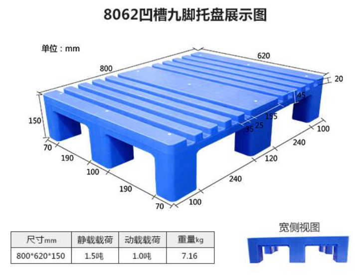 8062凹槽九脚卡板